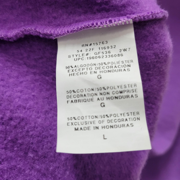Champion Authentic Women's Purple Hoodie Sweatshirt Size Large - Picture 8 of 9
